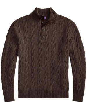 Ralph Lauren Pullover Mit Zopfmuster - Braun