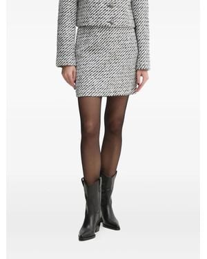 Gestuz Tweed A-Line Mini Skirt - Grey