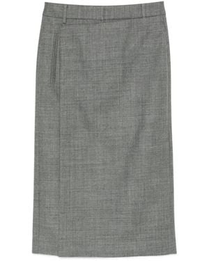 Tibi Jupe Mi-Longue À Fente Au Dos - Grey