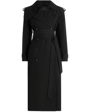 Manière De Voir Trench Esther En Avec Double Ceinture - Black
