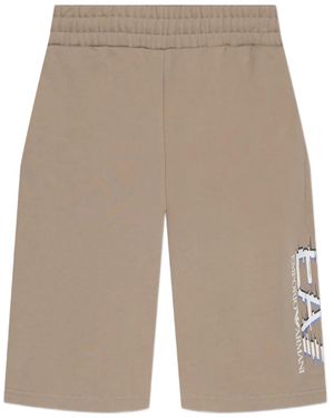 EA7 Logo Track Shorts - Natural