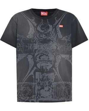 DIESEL T-Marey-R2 Graphic-Print T-Shirt - Grey