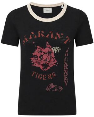 Isabel Marant Graphic-Print Kiliann T-Shirt - Black