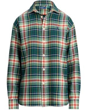 Polo Ralph Lauren Plaid-Pattern Cotton Shirt - Green