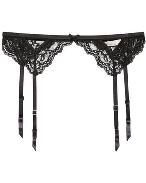 Fleur du Mal Bianca Garter Belt - Black
