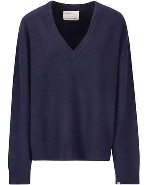 Extreme Cashmere N°457 Jack Vネックセーター - ブルー