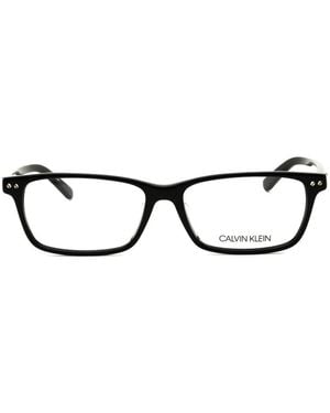 Calvin Klein Rectangle-Frame Glasses - Black