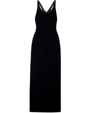 Saint Laurent Cut-Out Silk Dress - Black