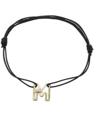 Aliita Pulsera Con Letra D En Oro Amarillo De 9 Ct Con Citrino - Metálico