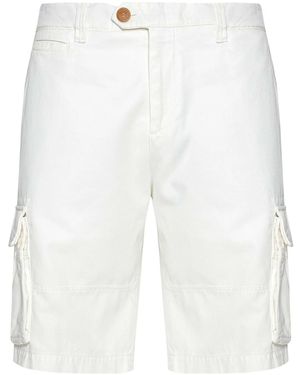 Brunello Cucinelli Cotton Cargo Shorts - White