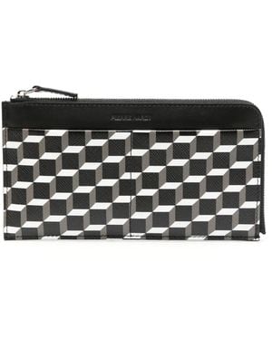 Pierre Hardy Palatine Cube Perspective-Print Wallet - Black