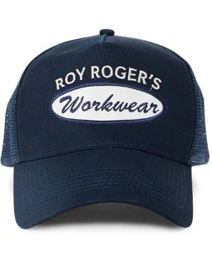 Roy Rogers Casquette En Résille À Patch Logo - Bleu
