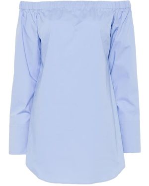 FEDERICA TOSI Off-Shoulder Mini Dress - Blue
