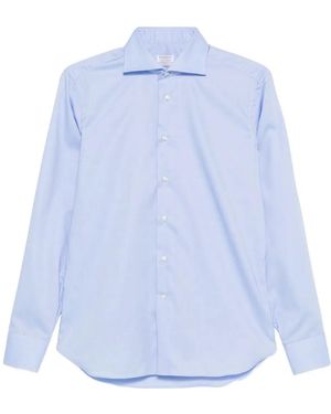 Borriello Pointed-Collar Shirt - Blue