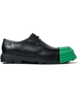 Camper Junction Contrast-Toe Lace-Up Shoes - Green