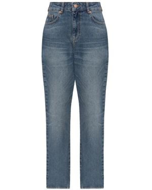 Emporio Armani Pocket Cotton Straight-Leg Jeans - Blue