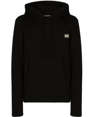 Dolce & Gabbana コットンジャージーフーディー - ブラック