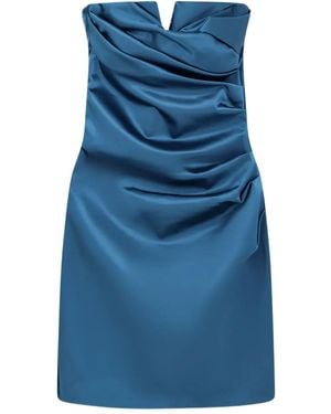 La Petite Robe Di Chiara Boni Vestido corto Arta palabra de honor - Azul