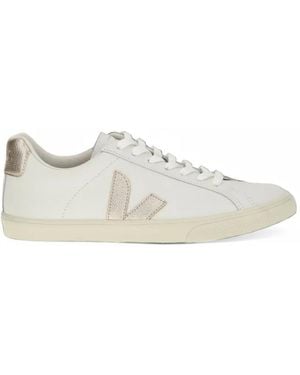 Veja Esplar Leather Platine Sneakers - White