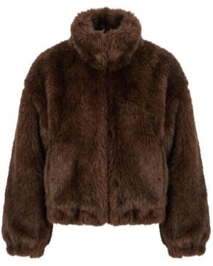 Aniye By Yvette Faux-Fur Jacket - Brown