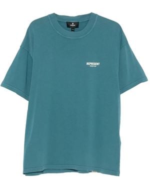 Represent Owners' Club Logo-Print T-Shirt - Blue