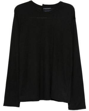 Yohji Yamamoto Long-Sleeve Wool T-Shirt - Black