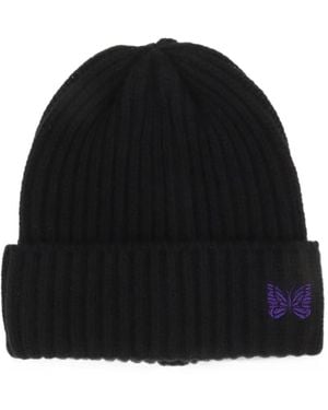 Needles Wool Beanie Hat - Black