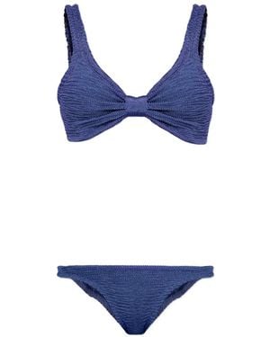 Paramidonna Textured-Finish Bikini - Blue