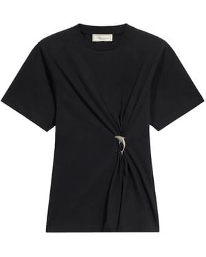 Blumarine Dolphin-Detail T-Shirt - Black