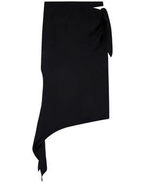 Courreges Knot Slash Midi Skirt - Black