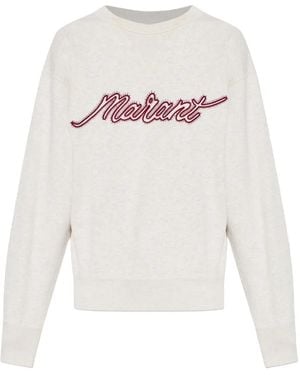 Isabel Marant Rise Logo-Embroidered Sweatshirt - White