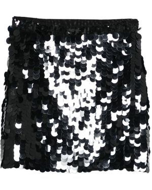 P.A.R.O.S.H. Sequin-Embellished Mini Skirt - Black