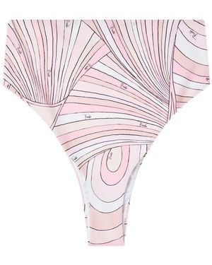 PUCCI Iride-Print Bikini Bottoms - Pink