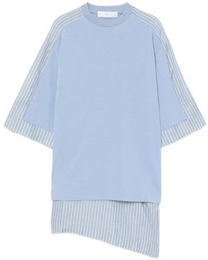 Toga Polo Con Detalles De Rayas - Azul