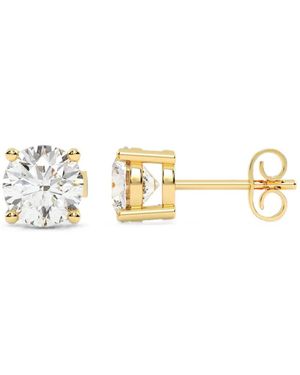 Diamond Essentials Lab-Grown Diamond Solitaire Earrings - Metallic
