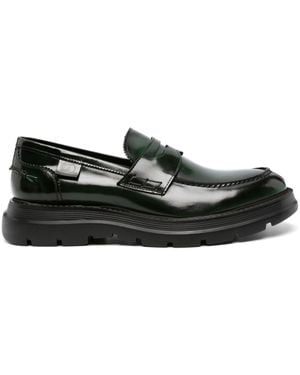 Giuliano Galiano Freddie Penny-Slot Leather Loafers - Black