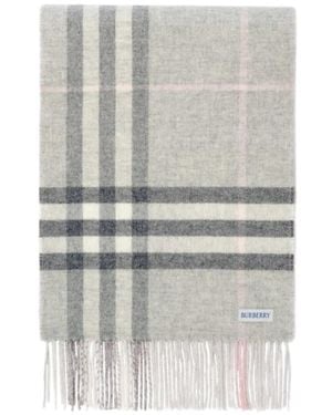 Burberry Schal Mit Karomuster - Weiß