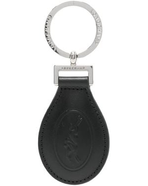Longchamp Le Foulonné Leather Keyring - ホワイト