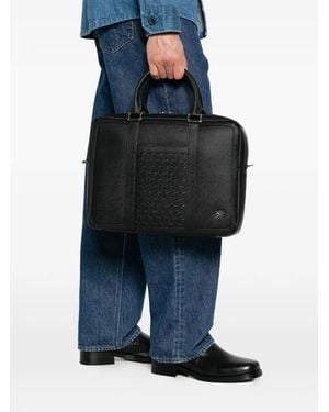 KARL LAGERFELD Logo-Lettering Briefcase - Blue