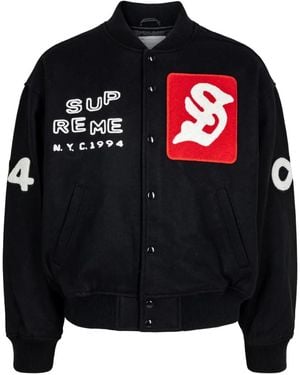 Supreme Tourist Varsity Jacket - Black