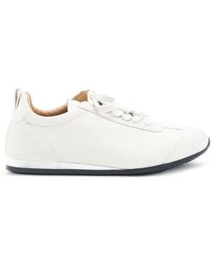 Uma Wang Suede-Panelled Lace-Up Trainers - White