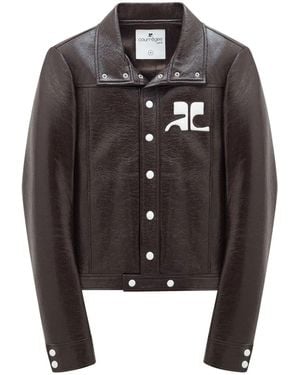 Courreges Jacke Mit Logo-Applikation - Schwarz