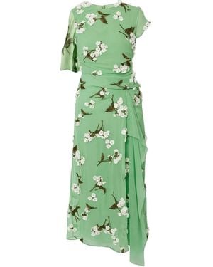 Erdem Asymmetric Midi Dress - Green