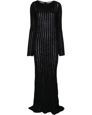 Jade Cropper Vestido largo con espalda abierta - Negro