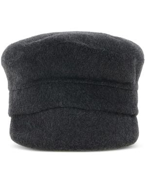 P.A.R.O.S.H. Casquette Gavroche En Laine - Black