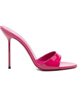 Paris Texas Lidia Patent-Finish Stiletto Sandals - Pink