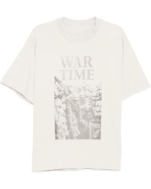 WARMAN Cotton Printed T-Shirt - White
