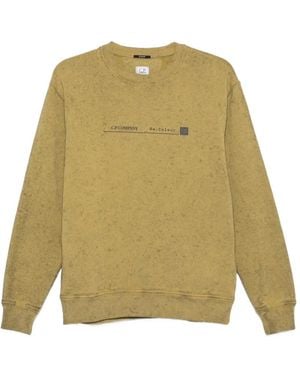 C.P. Company Logo-Print Sweatshirt - Natural