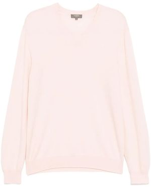 N.Peal Cashmere Burlington V-Neck Sweater - Pink