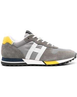 Hogan パネル スエード スニーカー - ホワイト
